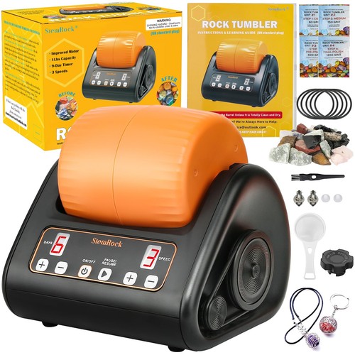 Upgraded rock tumbler - rock, kit