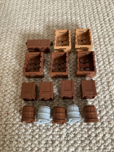 Lego brown and grey boxes - 15,